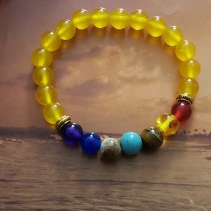 🧘♂️NWT 7 Chakra Healing Balance Yellow bracelet